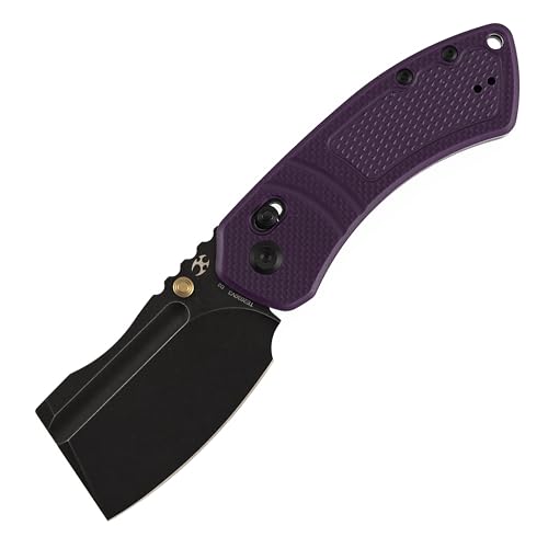 KANSEPT Korvid V Pocket Knife, 2.91'' D2 Blade, Purple G10 Handle, TE2030V3