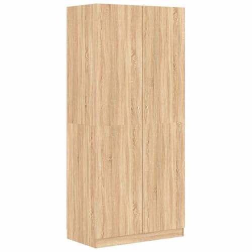 VidaXL Armario de Madera Contrachapada Con 2 Puertas - Auxiliar Ropero Para Dormitorio y Habitación - Roble Sonoma