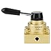 HV-02 3 Position 4 Way Hand Lever Pneumatic Air Control Valve 1/4