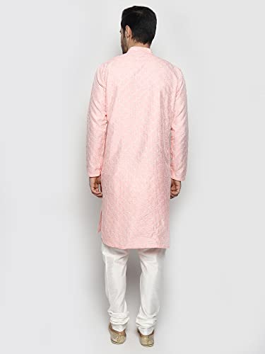 Image of Uri and MacKenzie Embroidery Silk Men's Kurta Pyjama Set