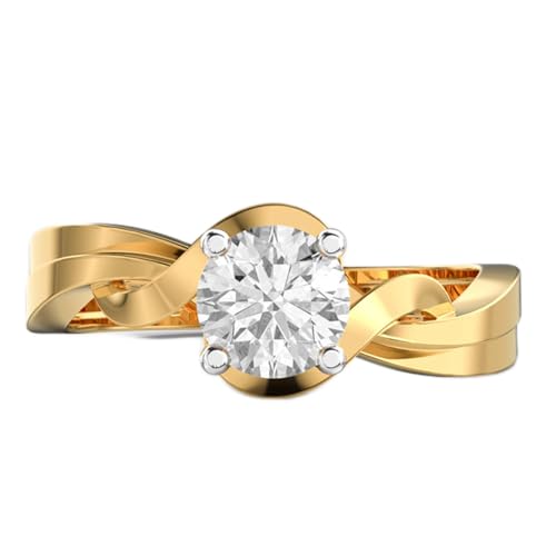 Bague moissanite Acura Padma en argent plaqué or pour sublimer vos soirées