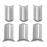 Base angolare in ABS da parete, 82 mm, bianco, grigio, nero (M argento)