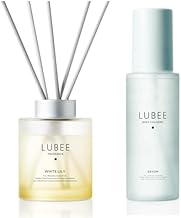 (Amazon Limited Set) Body Cologne, Sabon x Room Fragrance, White Lily, Perfume, Fragrance Water, Fragrance Mist, Body Mist, Cologne, Unisex, Approx. 6 Months, Ruby Diffuser, 2 Months Supply, Stick