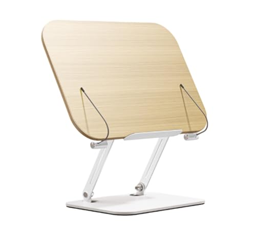 CHUNXVLI Atril para Libro De Cocina Estante Ajustable For Libros De Cocina Plegable con Clips De Página Elásticos For Ordenadores Portátiles De Partituras Soporte De Libros para Lectura