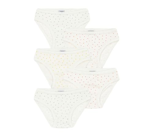 Petit Bateau Girls' Mini Hearts Cotton Briefs - 5-Pack STYLE A04CY SIZES 2-12 YEARS