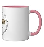 Leopard Nanny Life Appreciation Week back to school Ceramic Mug, Pink/White