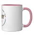 Leopard Nanny Life Appreciation Week back to school Ceramic Mug, Pink/White