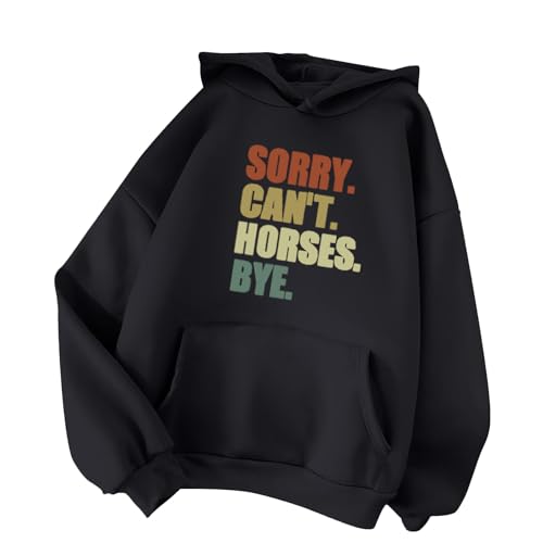 Sweat à capuche léger femme pull amusant décontracté noir taille S