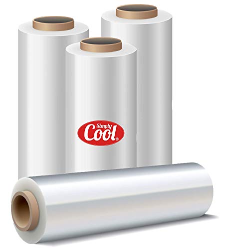 Stretch Wrap Industrial Strength 4 Pack 18  x1100 SqFt | 80 Gauge Extra Thick(20 Micron) Clear Cling Plastic Pallet Supplies | Durable Self-Adhering ● Packing ● Moving ● Heavy Duty Shrink Film Rolls