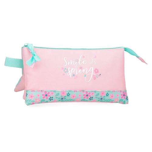 Roll Road Spring Dream Estuche Triple Multicolor 22x12x5 cms Poliéster
