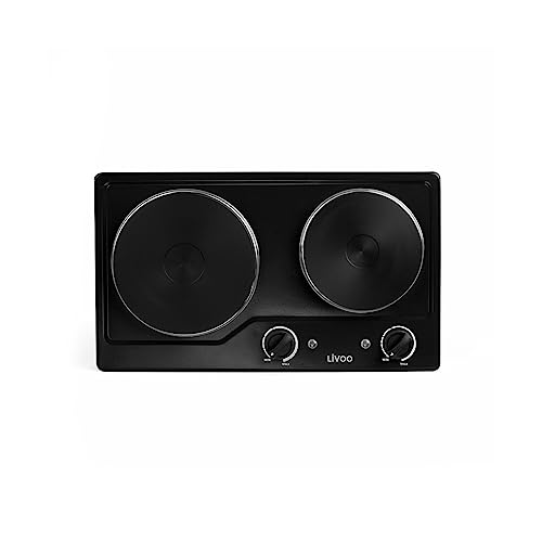 Preisvergleich Produktbild LIVOO DOC168N Elektrisches Doppelkochfeld, Schwarz