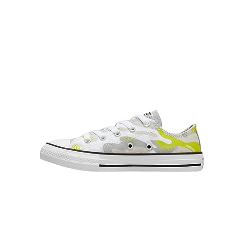 Converse Youth Chuck Taylor All Star Camo Ox White/Ash Stone/Lime Twist (us_Footwear_Size_System, Little_Kid, Numeric, Medium, Numeric_3)3