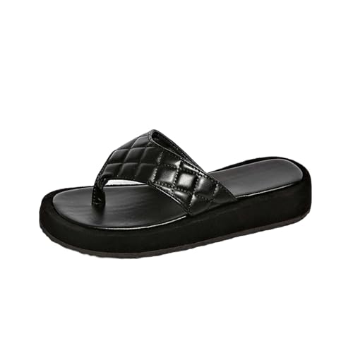 Sandalias De Verano Mujer- Zapatillas Mujer Comodas Sandalias Stylish Suela Gruesa con Tira Entre Los Dedos Exterior con Plantilla Suave Y Cómodas Sandalias Planas De Playa Uso Diario Básica