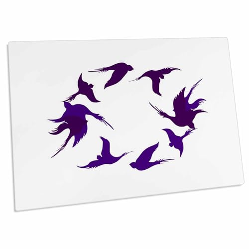 3dRose Swallows in Flight Desk Pad Lilac Purple miniatura 1