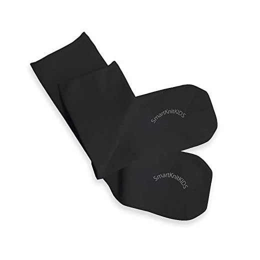 SmartKnitKIDS Seamless Sensitivity Socks for Sensory Issues - Made in USA (Black, X-Large)