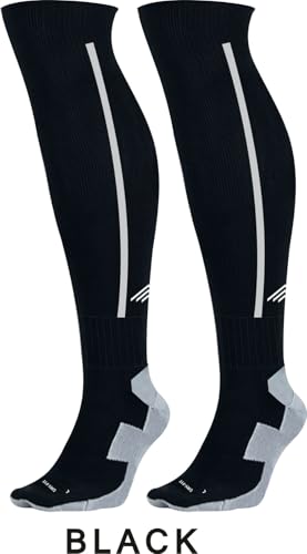 Image of JUST RIDER Men Sport Football Soccer Long Socks Over Knee High Sock Baseball Hockey