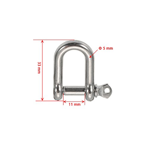 Fivela, Andoer 10 PCS forma de U âncora manilha para exterior corda paracord pulseira fivela de aço