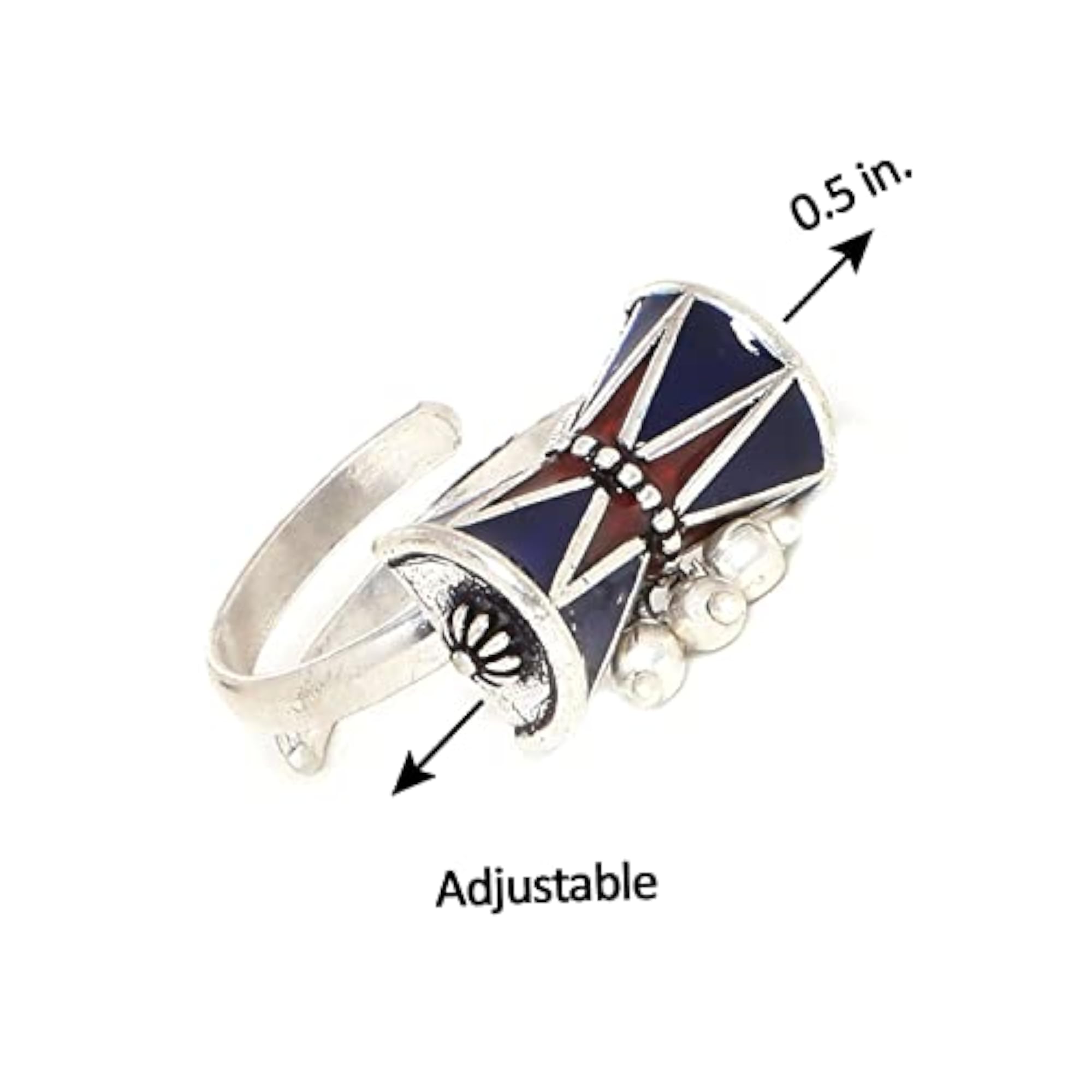 Moksha Damru Adjustable Ring