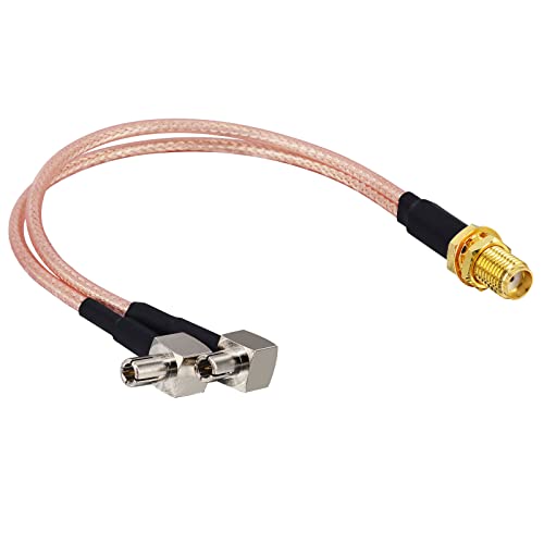 YOTENKO 4G LTE Router Antenna TS9 Cable SMA Female to 90 Degree Dual TS9 Connector Coaxial Y Splitter Cable RG316 6 inch 15cm for LTE Mobile Hotspot MiFi Router Cellular Broadband USB Modem Dongle - Thumbnail 6