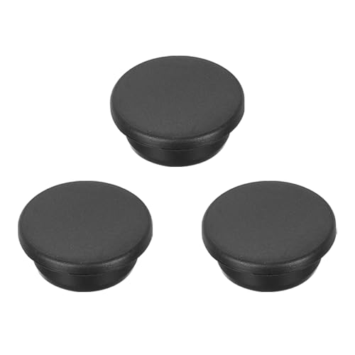 Image of MECCANIXITY 3pcs T-Shaped Silicone Plugs 29mm 1-1 /8 Inch Dia Snap in Plug Hole Seal Cover Round Rubber Stopper for Kitchen Rubber Bulkheads Waterproof Sealing Plugs Black