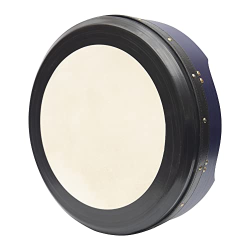 Heartland Tunable Bodhran Blue Finish con T-BAR Tapped Deep Tune de 14 x 4 pulgadas Cover