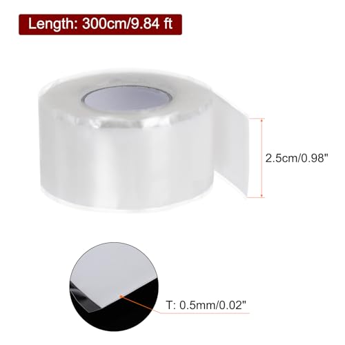 Image of HARFINGTON 2 Rolls Self Fusing Silicone Tape 1 inch x 10ft x 0.02 inch Waterproof Sealing Plumbing Rubber Tape for Water Pipe Hose Leak Silicone Grip Repair Seal, White