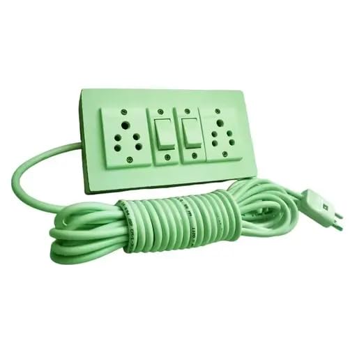 Heavy-Duty Wooden Extension Board - 6 Ampere Switches, 2 Sockets, 2 Core 1mm² 3 Meter-image-26