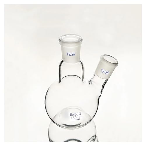 Flacon à deux cols oblique 19/26 en verre de laboratoire 25 ml