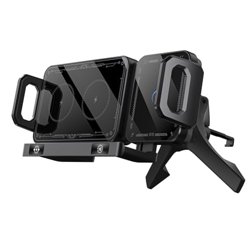 Cargador inalámbrico coche 15W doble bobina Fangxuee para teléfonos de pantalla plegable