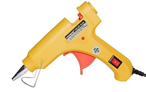 Fadman Electric 20W Yellow Mini Hot Melt Glue Gun Hot Melt Glue Stick Standard Temperature Corded Glue Gun?(7 mm)