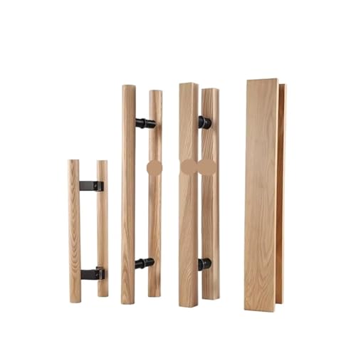 Genérico Manilla De Puerta Corredera Madera Maciza En Forma H Con Doble Cristal For Baño Ducha, Marco Corredero S4-XLJ-184(C-38mm)