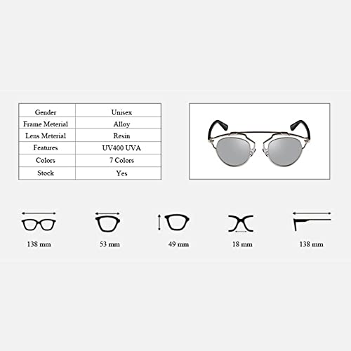 Small Round Sunglasses Men Women Mirror Lady Female Sun Glasses Cat Eye2