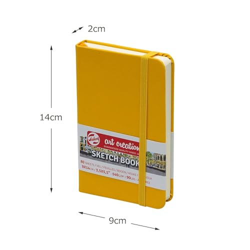 Image of Royal Talens T9314-111M 441769 Talens Art Creation Sketchbook Drawing Notebook 3.5 x 5.5 inches (9 x 14 cm), Golden Yellow