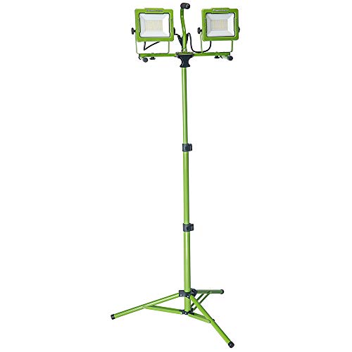 POWERSMITH 12,000 Lumen Dual-Head Weatherproof LED Work Light with All Metal 68