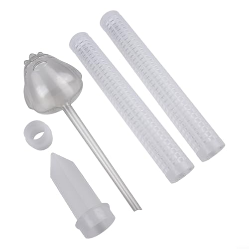 Honseadek Poteau de support de plante à arrosage automatique de 61 cm, poteau en mousse empilable en plastique avec tasse d'eau supérieure, motif de maille stratégique pour racines aériennes, conçu