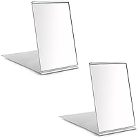 Redamancy 2pcs Taschenspiegel, 8,5x5cm Reisespiegel, Klappbar Spiegel Klein, Ultradünn Kleiner Spiegel, Taschenspiegel Klein, Geeignet für Reisen, Schule, Büro Camping und Make-Up