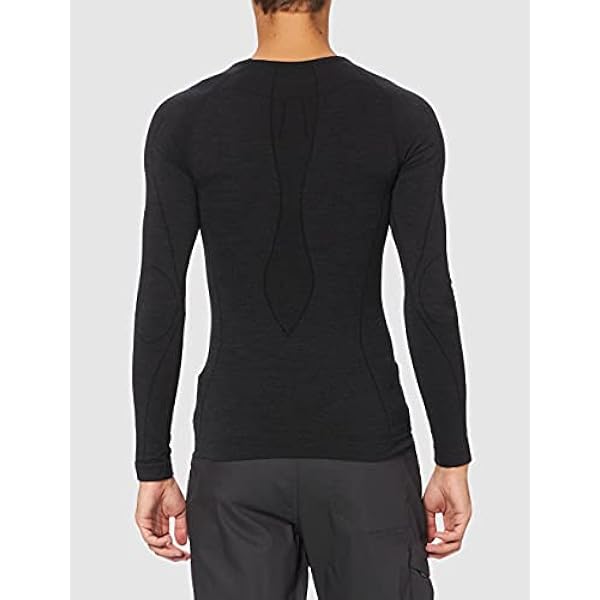 FALKE Heren Wool-Tech Round Neck Base Layer Top Met Lange Mouwen koude tot zeer koude temperaturen sportkleding zeer warm ademend klimaatregulerend geurremmend wol functioneel materiaal 1 Stuk