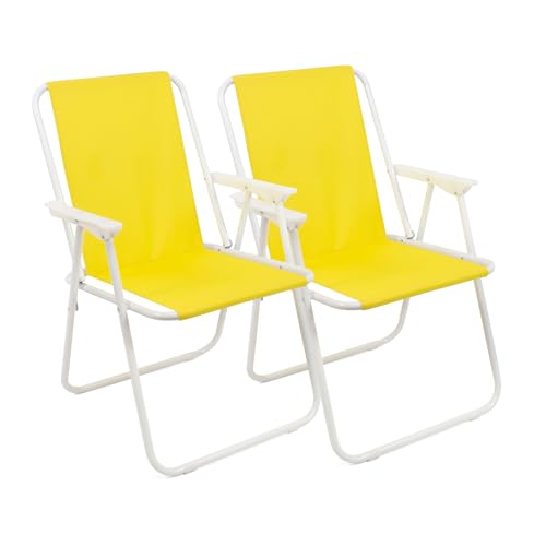 THE SECRET HOME - Pack de Dos Sillas de Playa Plegables - Ideal para Playa y Piscina