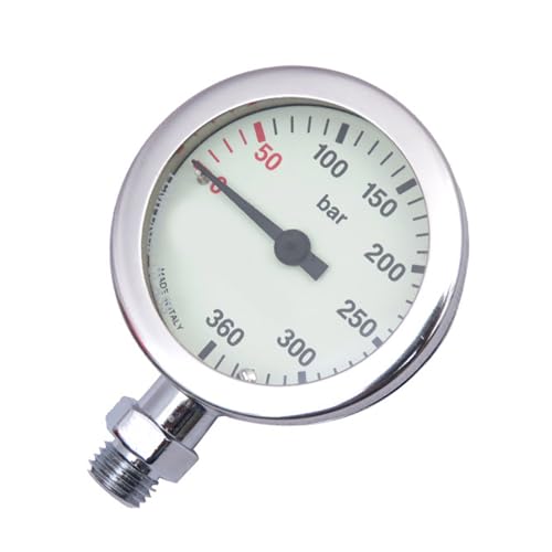 XUZHID Pressure Gauge?Diving Luminously Submersibles Pressure Gauge Scubas Diving Metal High Pressure Gauge Diving Equipment Accessories