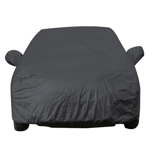 Image of Astor Dustproof Car Cover with Mirror Pockets, Grey Color, Taffeta Polyster,Triple Stitched, Compatible with MG Astor Car Cover (2022 to 2024), Astor Car Accessories