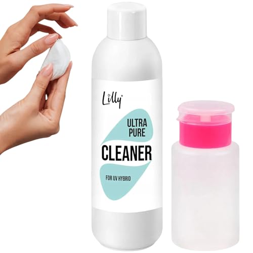 Lilly Ultra Pure Cleaner 1000 ml – Produit pour dégraisser et nettoyer les plaques à ongles – Avec pompe