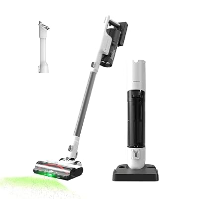 Tineco Pure ONE Station 5 Cordless Smart Vacuum with 2.5L Auto Dust Base, Full-Path Self-Cleaning, 175AW Suction, ZeroTangle Tech, Stick Vacuum Cleaner for Pet Hair, Carpet & Hard Floor