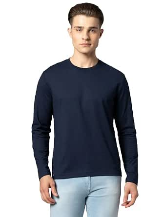 Navy Regular Fit Round Neck Men's T-Shirt by Being Human Clothing