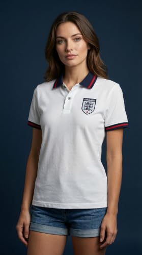 Polo blanco England | Transpirable, comodidad para todo el día miniatura 3