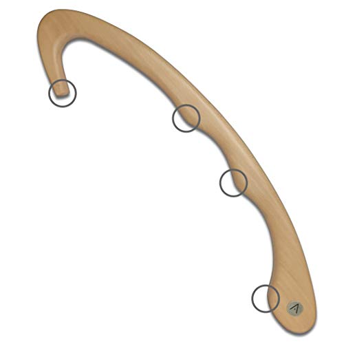 Accuwood Trigger Point Massager and Back Massager Handheld - Massage Cane and Self Massage Tool – Natural