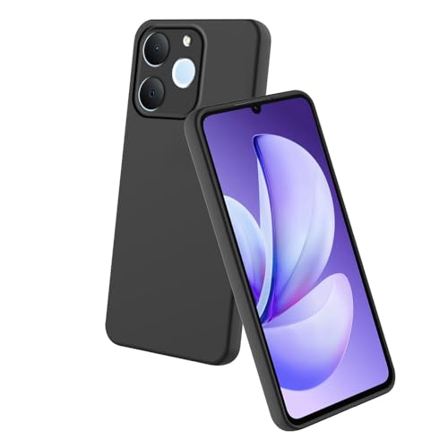 Image of Back Cover for Realme C71 4G | Full Camera Protection | Premium Liquid Silicon Case | Flexible Bumper Case for Realme C71 4G (Black)