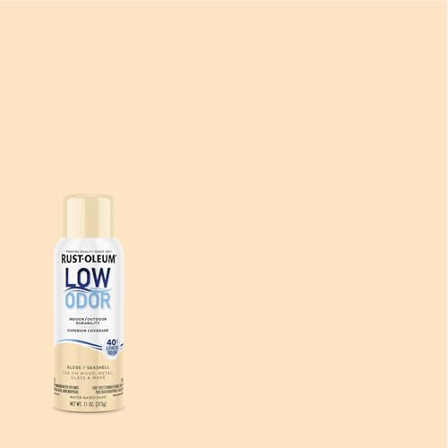 Image of Rust-Oleum Low Odor Premium Spray Paint, 11 oz, Gloss Seashell, 2 Pack