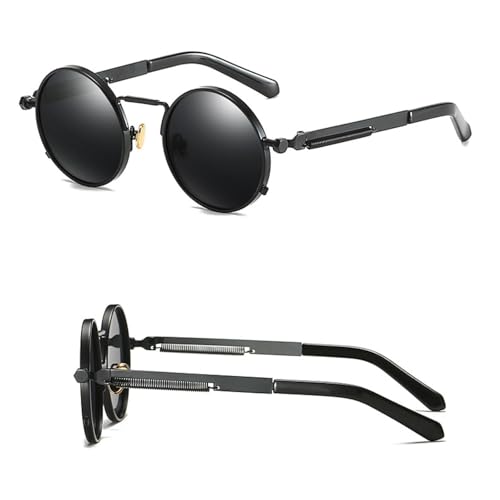 Steam Punk Sunglasses Men Women Round Sun Glasses Eyewear Circle Driving Shades3