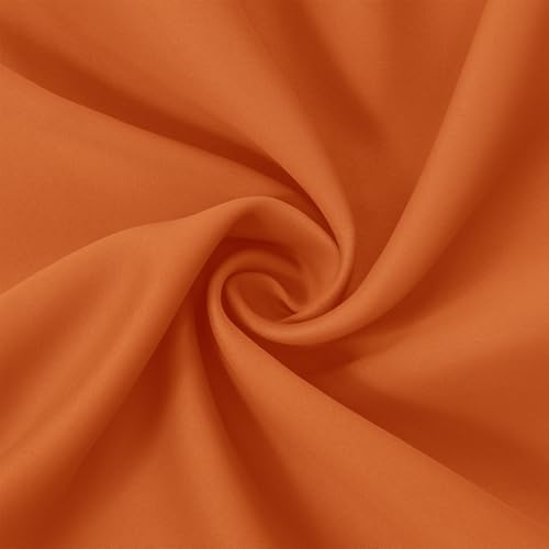 Image of LEMOMO Orange Blackout Curtains 66 x 63 Inch Length /Set of 2 Curtain Panels /Thermal Insulated Room Darkening Blackout Curtains for Bedroom