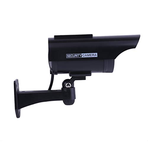 Indoor Outdoor Solarenergie Dummy Fake Imitation Home CCTV Überwachungskamera (Schwarz)